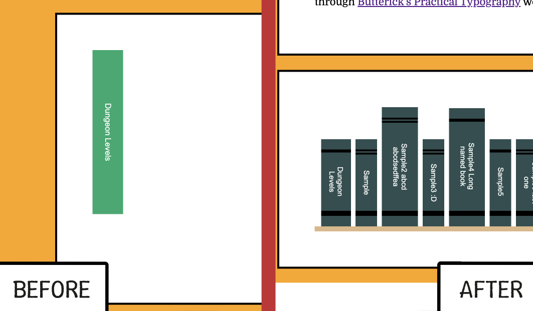 Buttons before and after